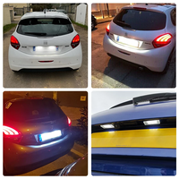 Lampe de plaque d'immatriculation à LED pour Peugeot 208 12-16 2008 15- 207 CC 07-2014 308 MK2 15- 3008 Mk 508 5008 Mk2 Citroen DS3 C3 MK3