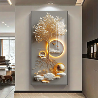 Peinture décorative de luxe en porcelaine de cristal, motif cerf porte-bonheur, pour la décoration du salon, vente en gros d'usine