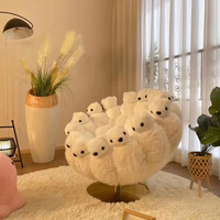 Fauteuil d'appoint moderne de luxe en bois, chaise de salon contemporaine en velours avec accoudoirs