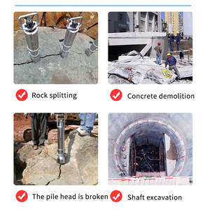 2023 전문 콘크리트 채석장 휴대용 유압 바위 드릴 및 스플리터 굴삭기 바위 스플리터 유압 돌 스플리터 - Product Image 2