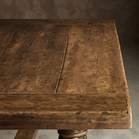 Table à manger rectangulaire extensible Valencia, table extensible de luxe en noyer pour villa, hôtel, restaurant, vente en gros sur mesure