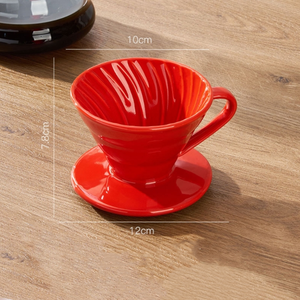 Juego de filtro de goteo de café portátil al por mayor con taza de porcelana de cerámica colorida - Product Image 2