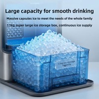 Mini-réfrigérateur à brancher avec réservoir d'eau de 1,3 L, machine à glaçons et préparateur de lait et de céréales – Meilleures ventes
