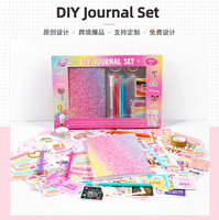 Set Alat Tulis Jurnal DIY untuk Anak Laki-laki & Perempuan, Stiker Notebook, Bingkai, Kertas Memo, Scrapbook, Diary, Ide Hadiah Laris Manis