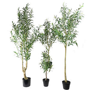 Arbre d'<span class=keywords><strong>olivier</strong></span> artificiel KagaJo <span class=keywords><strong>en</strong></span> <span class=keywords><strong>pot</strong></span>, ignifuge, résistant aux UV, <span class=keywords><strong>en</strong></span> plastique durable, toucher naturel, pour usage extérieur et intérieur, hauteur - Product Image 2