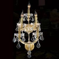 Chambre éclairage argent cristal appliques murales mode française Antique Maria Theresa bougie lampe applique