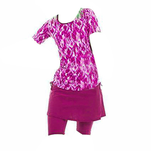 <span class=keywords><strong>Robe</strong></span> de bain <span class=keywords><strong>longue</strong></span> <span class=keywords><strong>anti</strong></span>-<span class=keywords><strong>UV</strong></span> avec short intégré et jupe de bain modeste, faible MOQ - Product Image 4