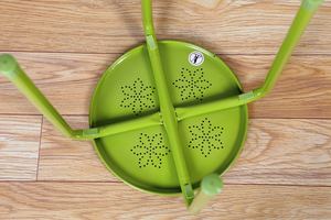 Tabouret de salle à quatre pieds en métal, chaise ronde moderne de salon, livraison gratuite - Product Image 6