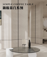 Table basse en verre moderne et luxueuse pour salon, design créatif et simple, verre trempé durable, meubles de maison