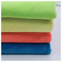 Tissu de velours en peluche court 100% polyester 290gsm avec des couleurs personnalisées