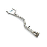 CSZ Exhaust Single Midpipe 304 Acier inoxydable 89mm pour BMW S55 M3 M4 F80 F82 3.0T Performance Tuning