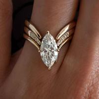 Cincin Set Paduan Seng Kristal Inlay Harga Murah Terbaru Trendi Perhiasan Wanita Mewah Ringan Modis