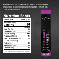 Aeglewell OEM Complément Énergétique Marque Privée Mélange de Boissons Énergétiques Électrolytes Vitamines Comprimés Effervescents d'Électrolytes pour Boissons Énergétiques