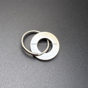 Cercle en acier de 3 mm d'épaisseur pour laser à fibre Porte-clés en laiton avec logo personnalisé - Product Image 6