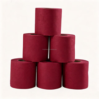 Rouleaux de papier toilette décoratifs 2 plis en pâte de bois vierge, personnalisables et jetables, pour hôtels, maisons et événements spéciaux, colorés