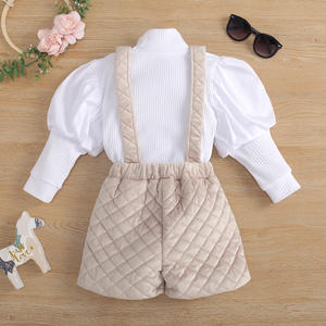 Conjunto de Ropa de Otoño para Bebé Niña, 2 Piezas, Camisa Blanca de Manga Larga con Pantalones, Ropa para Niñas - Product Image 4