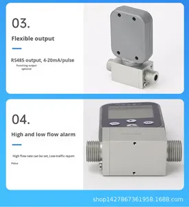 Alat Ukur/Pengukur Aliran Gas <span class=keywords><strong>Digital</strong></span> Portabel 0-200NL/Menit Dapat Disesuaikan untuk Pengukuran Laju Aliran Massa Nitrogen Oksigen Udara - Product Image 3