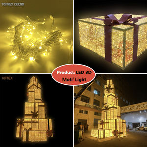 Lumière LED en forme de boîte cadeau de grande taille, imperméable, pour l'extérieur, pour la décoration de paysage, Noël, Nouvel An, vacances - Product Image 2