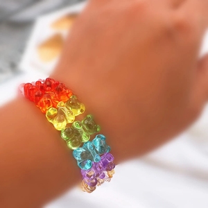 Carino Resina Trasparente Gummy Bear Perline Per La Collana Degli Orecchini Del Braccialetto di Gioielli Fai Da Te In Resina Orso Regalo Di Natale - Product Image 2
