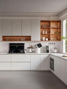 Tùy Chỉnh Phong Cách Châu Âu Sang Trọng Hoàn Chỉnh Đồ Nội Thất Nhà Bếp Mô-đun Hình Chữ U Thiết Kế Màu Trắng Rắn Gỗ Tủ Bếp Với Bồn Rửa - Product Image 3