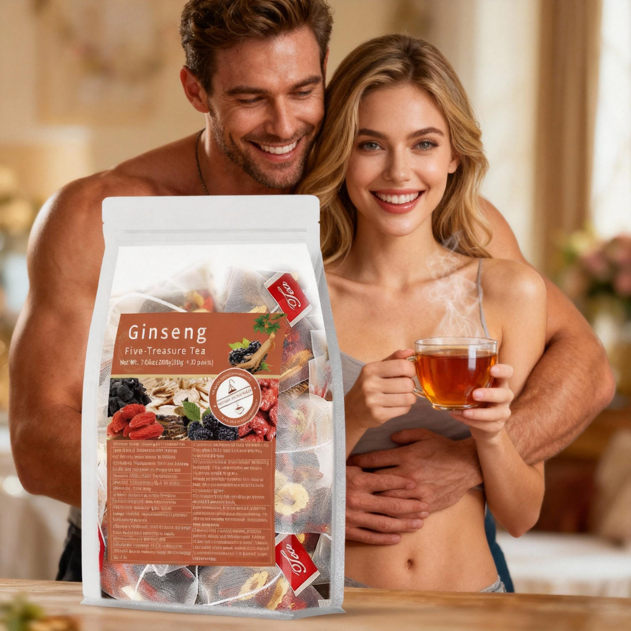 Power Sexual Enhancement Male Fertility Tea Wolfberry Jujube Ginseng Maca Blended Five Treasure Ginseng Flavor Tea