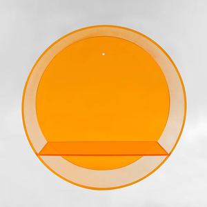 Vente en gros d'usine, boîte de présentation murale en acrylique colorée, vitrine ronde en acrylique - Product Image 4