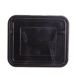 Boîte à lunch rectangulaire en plastique recyclable jetable emballage à emporter de restauration rapide pour sandwich à pizza pour biscuits nouilles pour gelée - Product Image 4