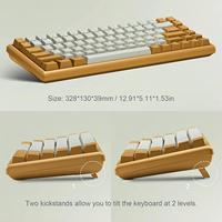 Clavier sans fil BT5.0 hybride mécanique multicolore rétro-éclairé, clavier d'ordinateur sans fil USB 2.4G compact mignon 80% 84 touches