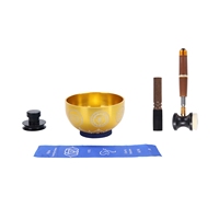 Bols de musique Golden Tuned 864 HZ A5 Note 5.2 Inch of Schumann Frequency Therapy for Sound Healing Bath Idéal pour la méditation Yoga