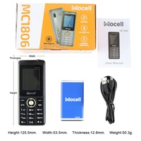 Teléfono para Personas Mayores Mocell MC1806 con Pantalla de 1.77 Pulgadas, Doble SIM, Altavoz Potente, Reproductor MP3 y MP4, Grabadora de Sonido, Cámara Digital, Botón SOS, Dimensiones Compactas, Nuevo