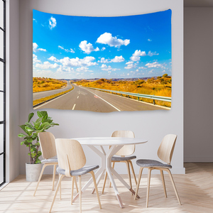 <span class=keywords><strong>Tapisserie</strong></span> murale à motif de paysage routier, montagne enneigée, plage - Product Image 4
