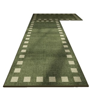 Manpolin – tapis de sol de cuisine, ensemble de 2 pièces, antidérapant, absorbant, résistant à l'usure, motif géométrique découpable pour la cuisine - Product Image 5