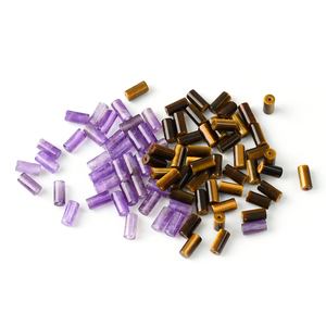 Pietra Preziosa Naturale Personalizzata in <span class=keywords><strong>Occhio</strong></span> <span class=keywords><strong>di</strong></span> <span class=keywords><strong>Tigre</strong></span> <span class=keywords><strong>e</strong></span> <span class=keywords><strong>Ametista</strong></span>, Forma Cilindrica, Superficie Liscia, Cristallo Naturale Sfuso - Product Image 2