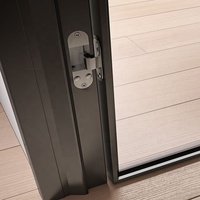 Fenêtre coulissante en verre de grande taille standard avec cadre en aluminium pour balcon