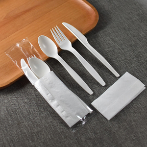 Ensemble de couverts en plastique robustes ensembles de couverts jetables <span class=keywords><strong>Forchette</strong></span> cuillères en plastique fourchettes et couteaux Nipkin - Product Image 6