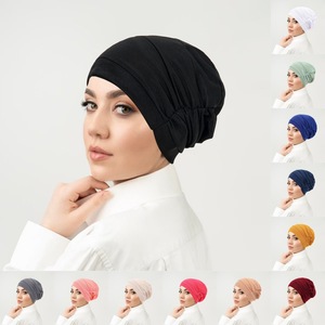 Plain Color Premium Jersey Stretch Islamic Hijab <b>Caps</b> Wholesale Ramadan Eid Bonnet Headscarves Trubans Inner <b>Caps</b> - Product Image 5