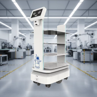 Robot de logistique AGV pour entrepôt d'usine, navigation automatique, capacité 150 kg, contrôlé par application, recharge automatique