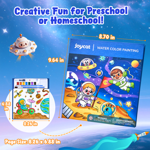 Joycat Trẻ Em Màu Nước Sơn Sách Phim Hoạt Hình Vẽ Giấy Set Với Bàn Chải Nguồn Cung Cấp Nghệ Thuật Sơn Quà Tặng Cho Trẻ Em Màu Sắc Làm Đầy - Product Image 4