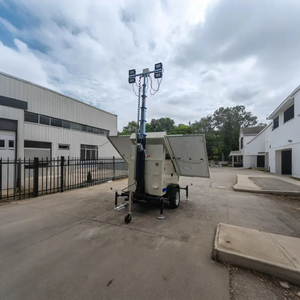 Màu xanh lá cây điện năng lượng mặt trời Trailer với LED chiếu sáng tháp năng lượng mặt trời điện tạo ra hệ thống để bán - Product Image 2