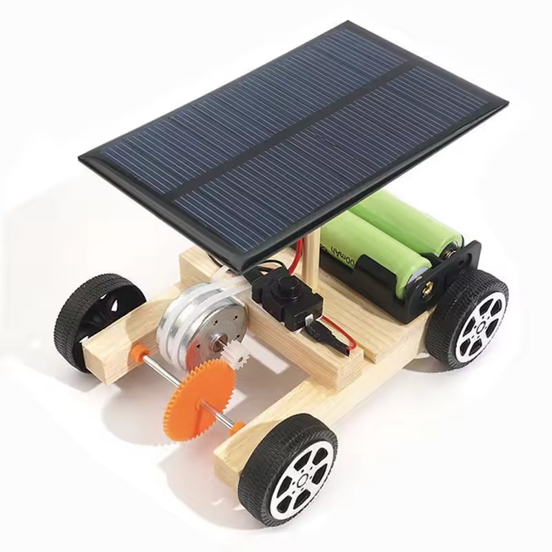 3D-lernspielzeug aus holz für schule kinder naturwissenschaftsprojekt elektrisch angetriebene solarpanel-auto dampf-STEM-spielzeug selbstbau für kinder