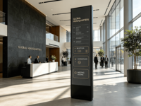 Panneau de signalisation sur pied suspendu, personnalisable avec logo, pour hôpitaux, voitures, LED, à fixer au mur intérieur