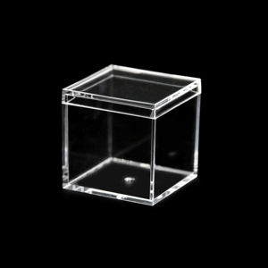 Acrylic Favor Box Clear Cube Display Boxes with Lid 45mm Transparent Small Display Box for Birthday Graduation Party