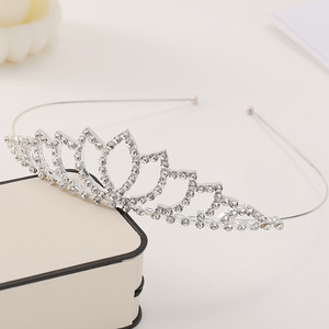 Tiara de Aleación Coreana Chapada en Oro con Cristales de Estrás, Corona para Novia, Cumpleaños, Actuaciones - Product Image 2