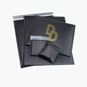 Hot Sale Premium Co-Extruded Custom Black Poly Bubble Mailers/Recyclebare Plastic Postzakken/Gewatteerde Enveloppen Verzending Leveranciers