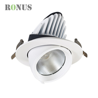 Spot encastré LED orientable et rotatif pour coffre de magasin, 9W COB, éclairage ponctuel