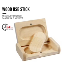 Clé USB en bois haute capacité de 64 Go avec logo personnalisé pour le stockage des entreprises, les entreprises ont besoin de produits de services de fabrication