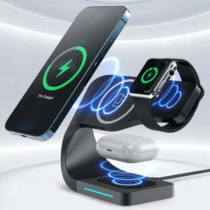 3 in 1 Wireless Charger for Phones & Smart Watch with 10W PD Fast Charging Magnetic Stand & Holders - Product Image 3