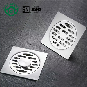 Pano.V Modern Style 4 Inch Chrome Plated Stainless Steel Square Shower <b>Drain</b> with Anti-Corrosion for Hotel <b>Bathroom</b> Floor - Product Image 2