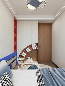 Armario <span class=keywords><strong>Infantil</strong></span> de Lujo Personalizado con Estantes Circulares y Librería Curva para Diseño de Interiores de Villas Infantiles - Product Image 4