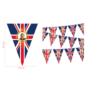 2023 Paper Banner Kings Coronation Decoración ODM King <span class=keywords><strong>Charles</strong></span> <span class=keywords><strong>III</strong></span> Paper Bunting Banner Set Decoración - Product Image 2